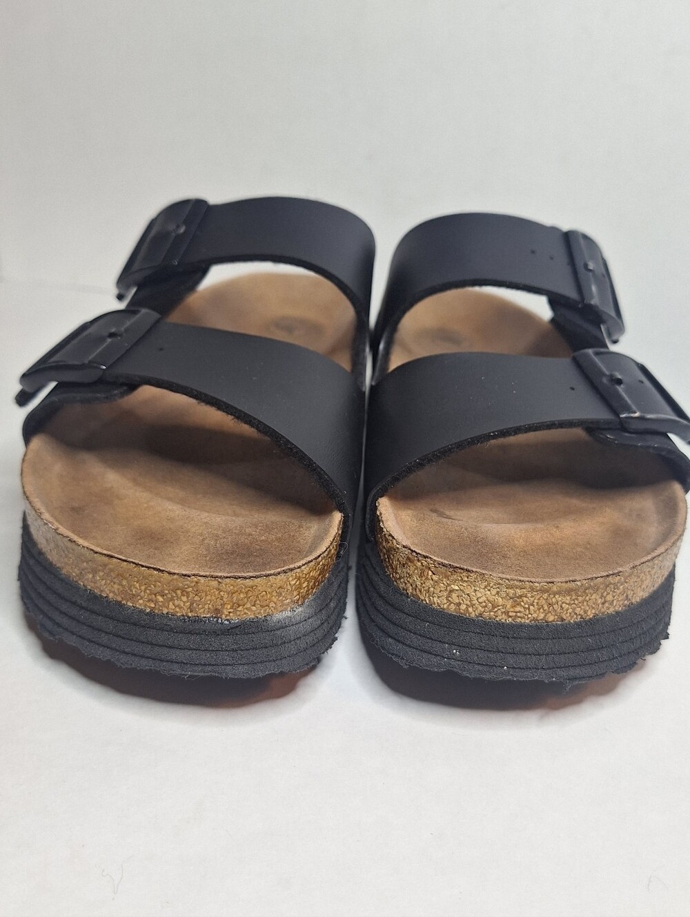 Papillio By Birkenstock Black Arizona Platform Slide Sandal Size 40 - US L9 M7 - Picture 3 of 9